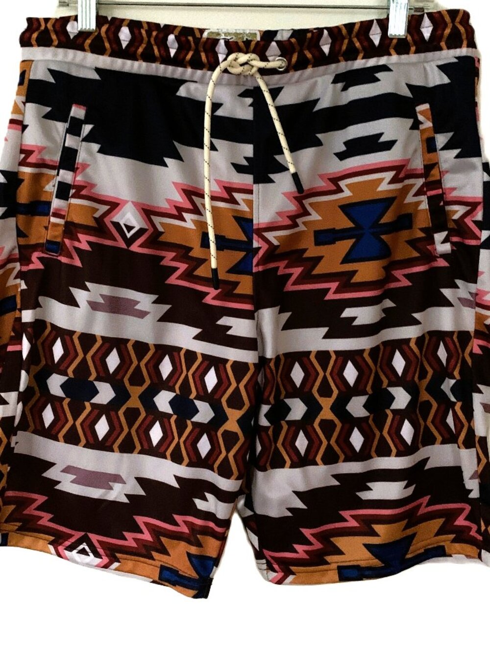 Fresh Prints of Bel-Air Men's Shorts Size Large | Aztec Print Retro Streetwear